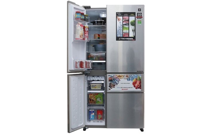 tủ lạnh sharp sj-f5x76vm-sl
