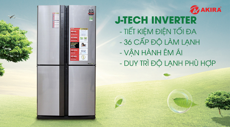 Tủ lạnh Sharp SJ-FX630V-ST Inverter 556 lít 