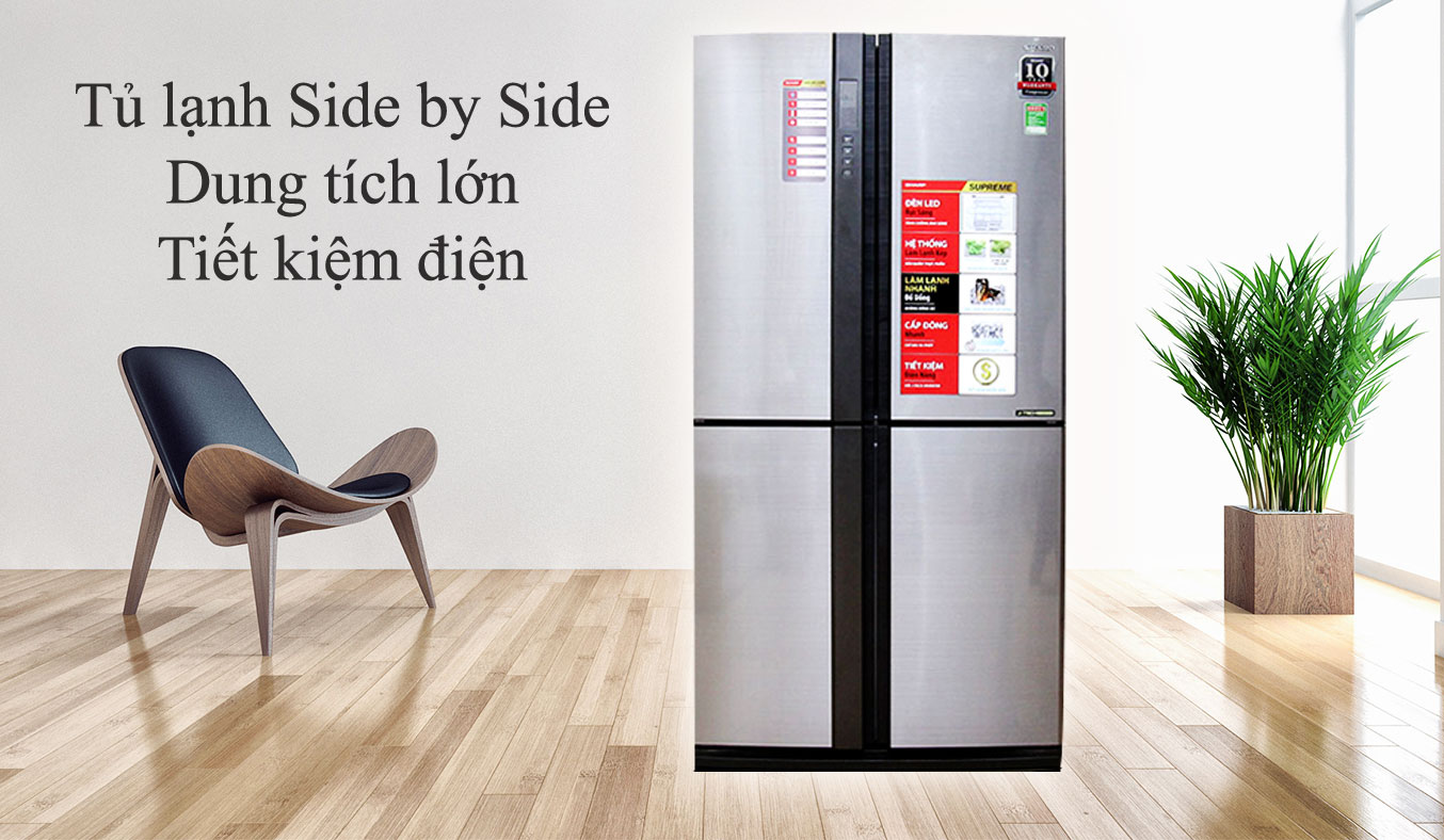 tủ lạnh Sharp SJ-FX680V-WH-1