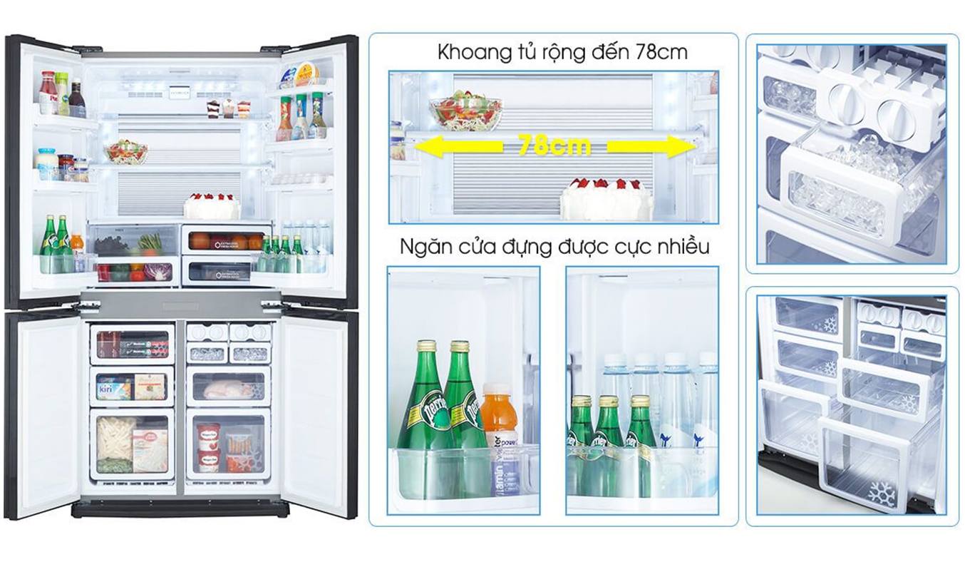 tủ lạnh sharp sj-fx688vg-bk