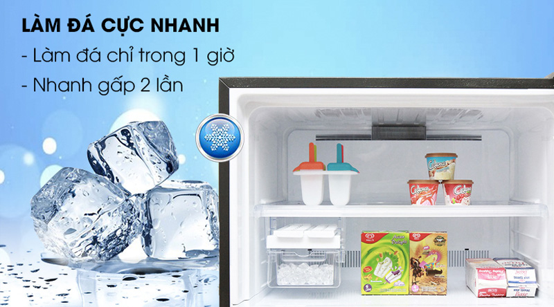 Làm đá cực nhanh chỉ trong 1 giờ