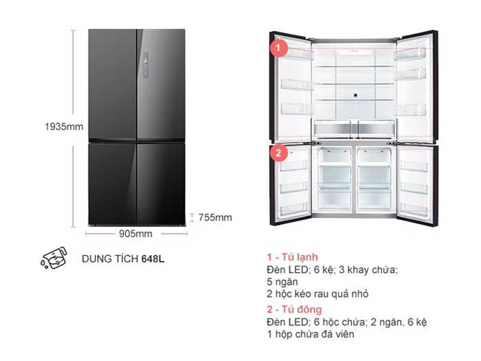 Tủ lạnh Electrolux EQE6909A-B