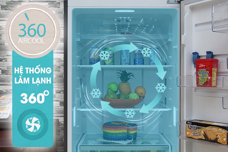 Làm lạnh đa chiều 360 độ cho thực phẩm tươi ngon lâu hơn