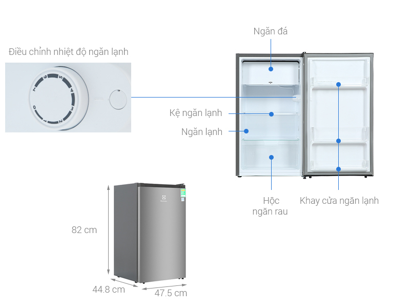 Tủ lạnh Electrolux EUM0930AD 94 lít tiện ích hiện đại