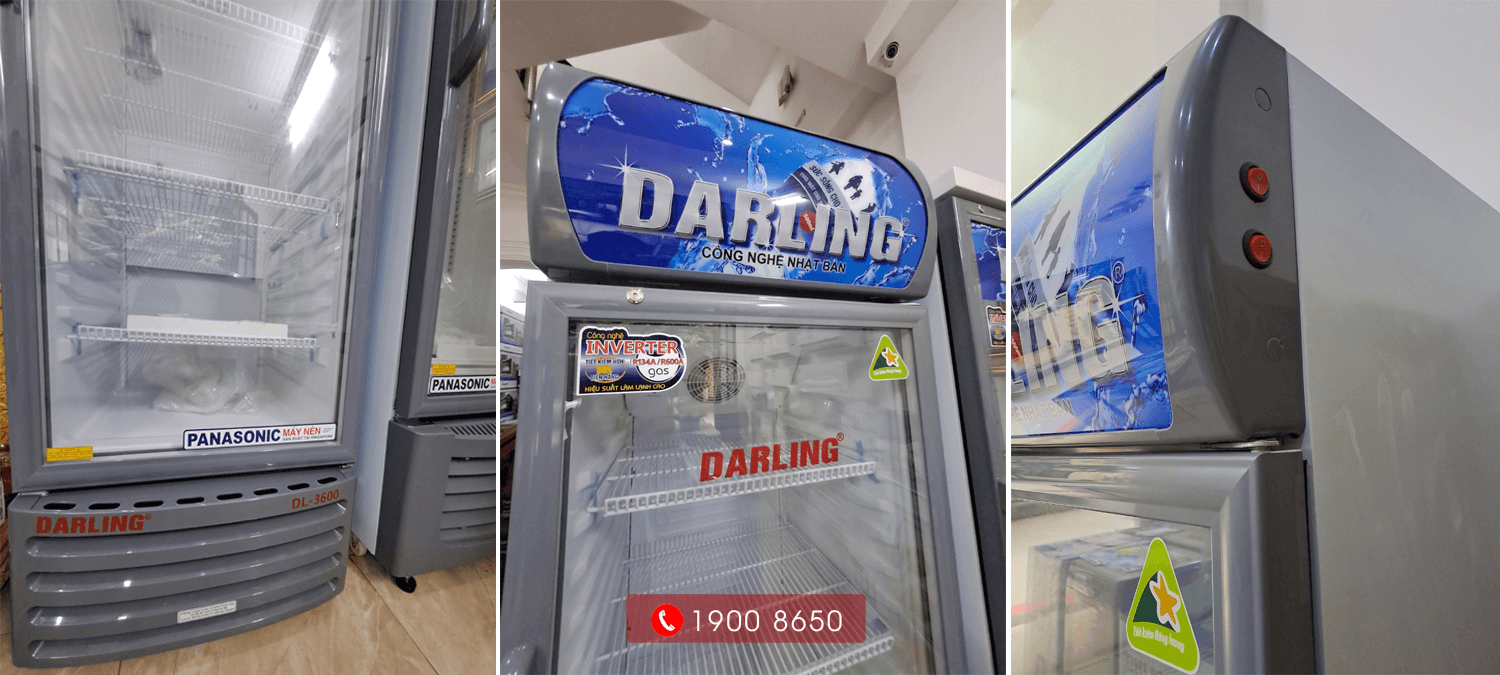 Hình ảnh thực tế cận cảnh tủ mát Darling DL-3600A