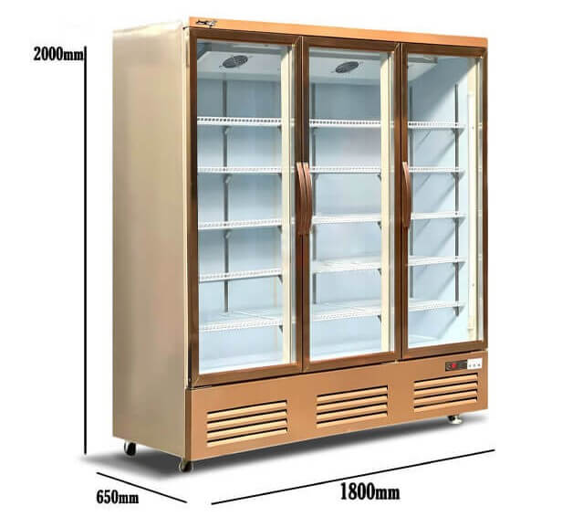 Tủ Mát Trưng Bày 3 Cửa (Quạt Lạnh) LC-1800XF